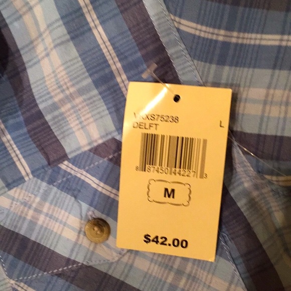 NEW LUCKY Boys Blue/White Striped Short Sleeve-M - Picture 4 of 5